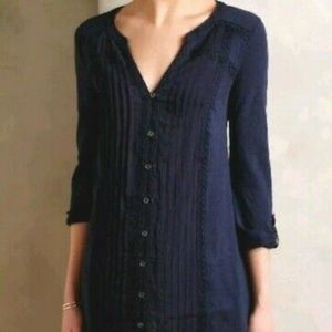 Anthropologie Meadow Rue Rae tunic size L in Navy